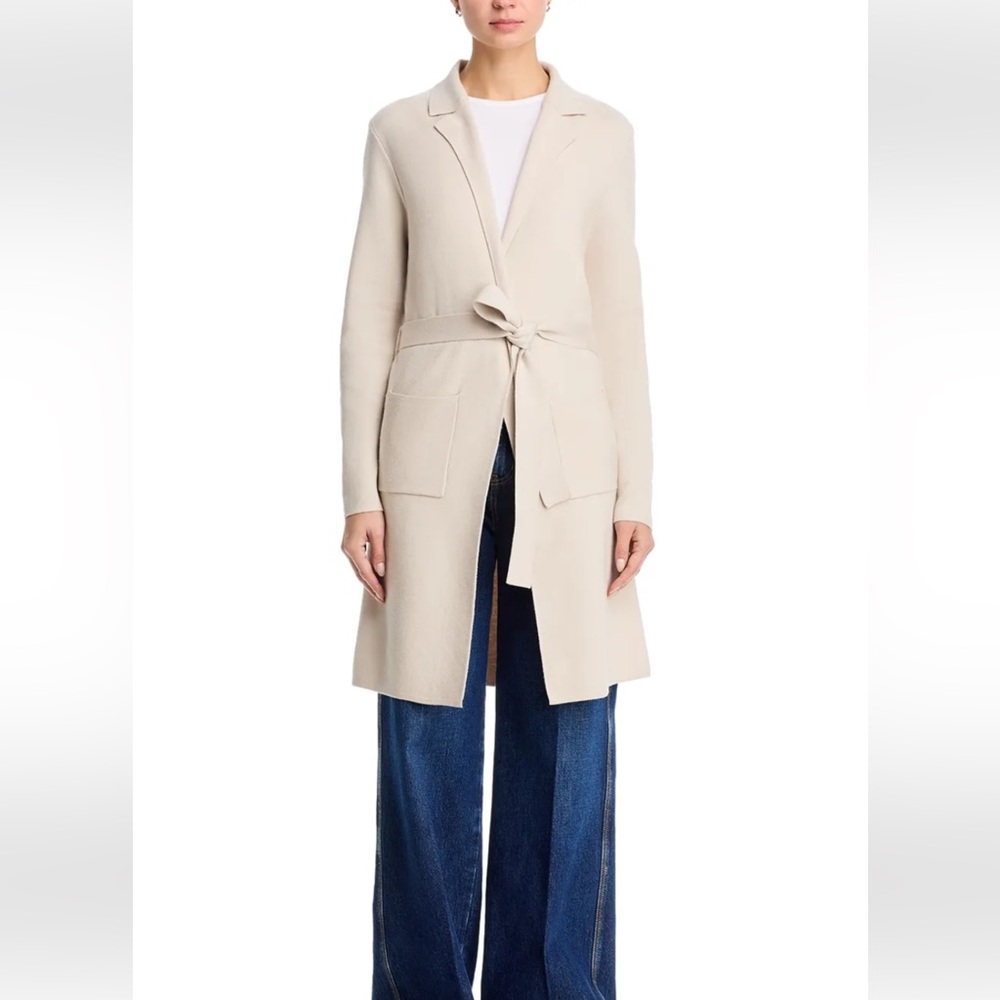 Sioni Cream Knit Tie Cardigan